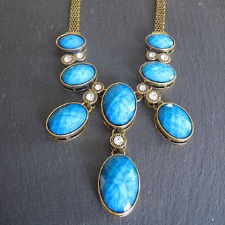 turquoise statement necklace by molly & pearl