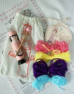 french knitting dolly, traditional craft by stitchkits