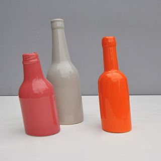 not so straight bottle vase by henry's future