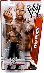 Mattel WWE Wrestling Basic Signature Series 4 Action Figure The Rock Sunglasses Shirtless Toys & Games
