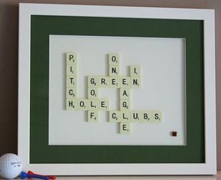 golf scrabble art by copperdot