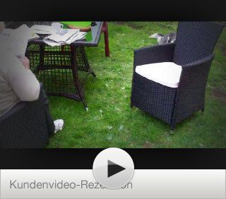 Bequeme Sthle aus Polyrattan Gartenmbel 2er Set inkl. Sitzkissen verschiedene Farben Küche & Haushalt