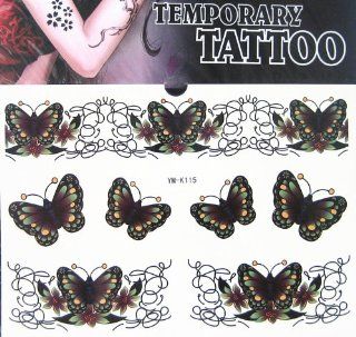 Yimei Tattoo fr Kinder, Jugend, Mdchen, weiblich Wasserdichte Tattoo (Cute Insekten, Bunte Schmetterlinge) mit One Piece MicroDeal Trademark Reinigungstuch Pro Bestellung Parfümerie & Kosmetik