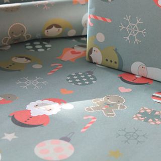 christmas wrapping paper pack by the chalk lion
