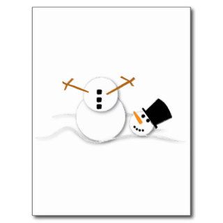 Snowman Oops (headless) Post Card