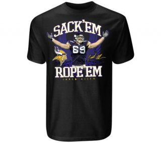 NFL Minnesota Vikings Jared Allen Sack Em / Rope Em T Shirt —