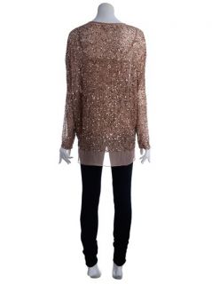 Gold Hawk Sequin Top