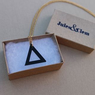 pyramid necklace by jules and clem