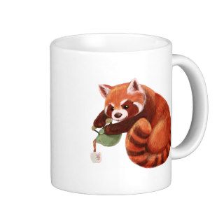 Red Panda Tea Time Coffee Mugs