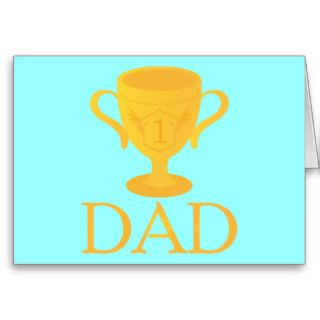 Father's Day Trophy For Number One Dad Gift Card