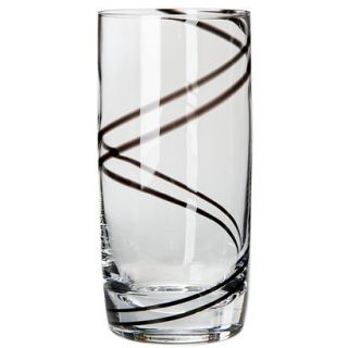 Luigi Bormioli Black Swirl Beverage Glasses Set