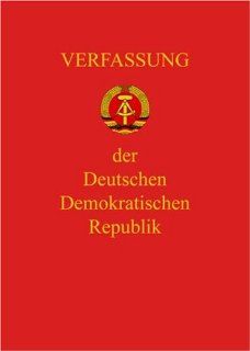 Verfassung der DDR Verfassung der Deutschen Demokratischen Republik ONDEFO Bücher