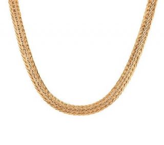 18 Polished Mirror Wheat Necklace 14K Gold, 20.0g —