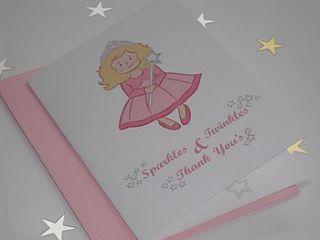 friendship fairy thank you cards by lila's party