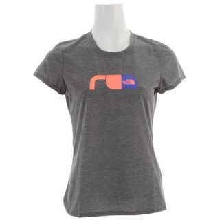 The North Face Reaxion Graphic T Shirt Heather Grey   Womens