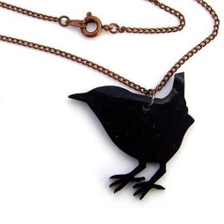 wren silhouette necklace by the mymble's daughter