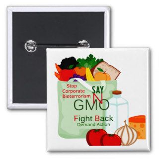 Anti GMO Gentically Modified Food Button