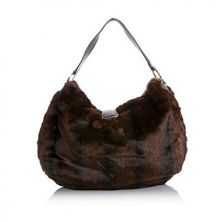 R.J. Graziano Faux Fur Hobo with Leather Trim