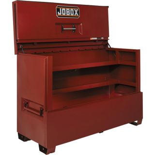 Jobox 74in. Piano Lid Box — Site-Vault Security System, 56.5 Cu. Ft., 74in.W x 31in.D x 50in.H, Model# 1-689990  Jobsite Boxes
