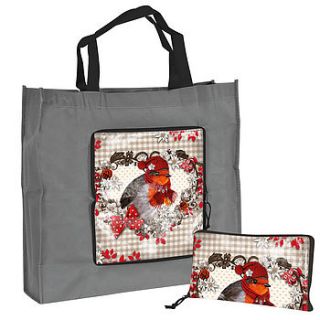 robin foldaway shopping bag by the rose shack