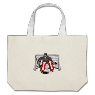 ice hockey goalie realistic vector illustration tote bags