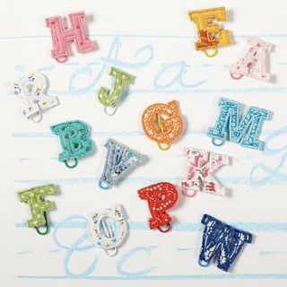 set of six initial paper clips by little ella james