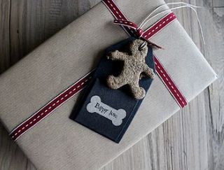 dog biscuit gift tag by hollyanna