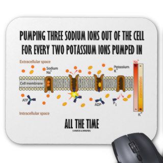 Pumping Three Sodium Ions Out Of Cell (Na K Pump) Mousepad