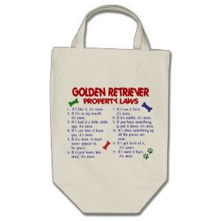 Golden Retriever Property Laws 2 Canvas Bags