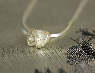 handmade silver knot necklace by jemima lumley jewellery