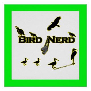 Bird Nerd Silhouette Print