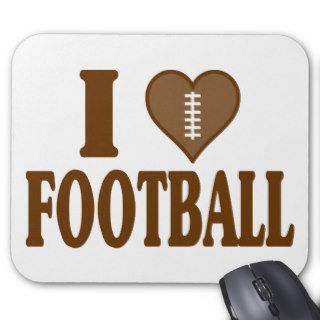 I Heart Football Mouse Pads