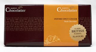 dark chocolate oxford spicy ginger by martin's chocolatier
