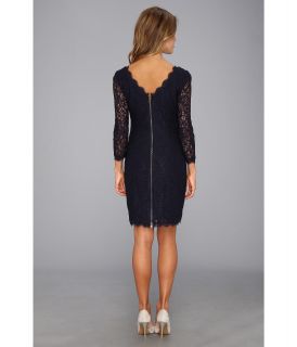 Adrianna Papell L/S Lace Dress Navy