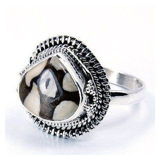 "Elegance" Peanut Jasper & Sterling Silver Ring Size 7 Jewelry