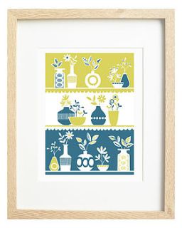 flower shop window screen print by bubble and tweet