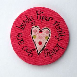 personalised 'you are lovely' mirror by sew very english