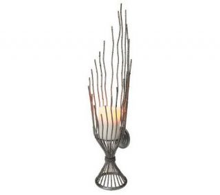 HomeReflections Iron Branch Wall Sconce w/ FlamelessCandle —