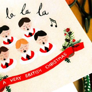personalised 'kings choir' christmas cards by ten and sixpence