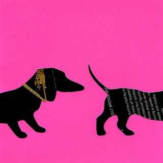 dachshunds and heart card by poochcards of london pooch