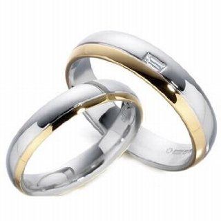 Multi Color Satin&Shinny Platinum His And Hers Diamond Wedding Rings Jewelry