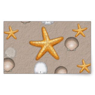 Starfish and Seashells Beach Theme Gifts Stickers