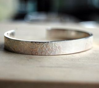 handmade silver blossom cuff by alison moore silver designs