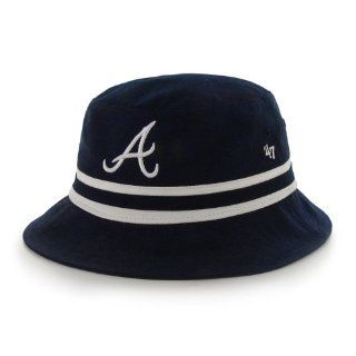 Atlanta Braves hats  '47 Brand Atlanta Braves Bucket Hat   Navy Blue  Sports Fan Apparel  Sports & Outdoors