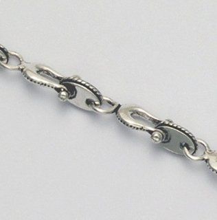 Stainless Steel Block & Shackle 7.5" Bracelet with Lobster Claw Clasp Jewelry