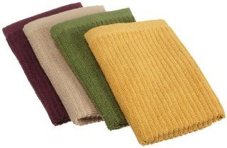 Bardwil Bar Mop 12 by 12 Assorted Dish Cloth, Plum, Set of 4  