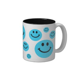 Blue Smiley Face Mug