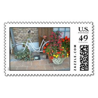Bicycle with Flowers  Postage Stamps