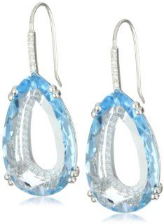 Suzanne Kalan "Vitrine" Blue Topaz Earrings Jewelry