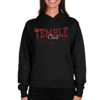 NCAA adidas Temple Owls Ladies Divided Hoodie Sweatshirt   Black (Small)  Athletic Shirts  Sports & Outdoors